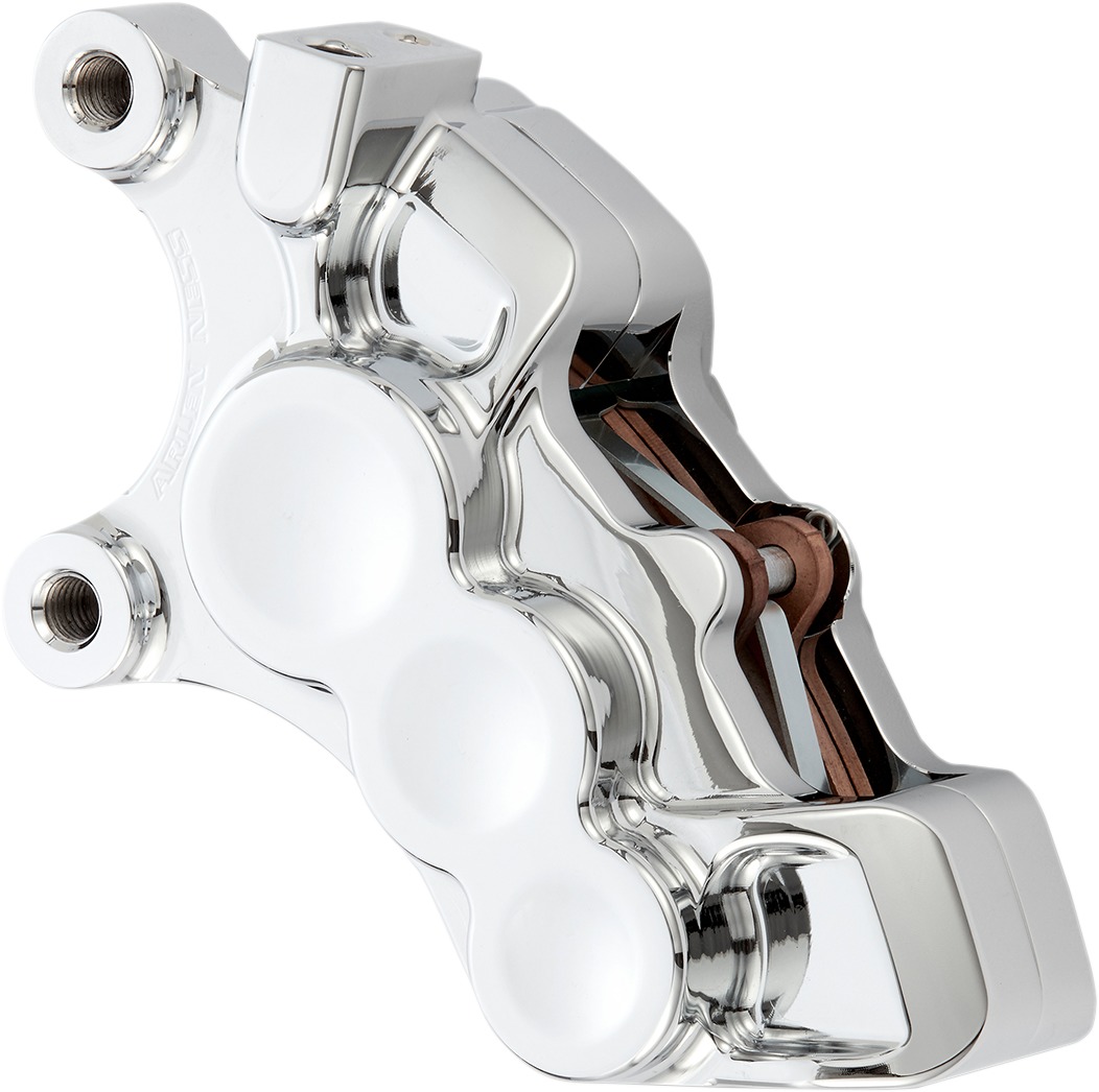 6 Piston Chrome Front Left Caliper Fits Many 06+ H-D w/ 11.8" Rotors - Click Image to Close