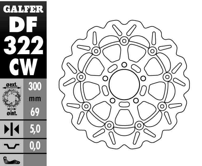 Floating Wave Brake Rotor - Front Disc - Click Image to Close