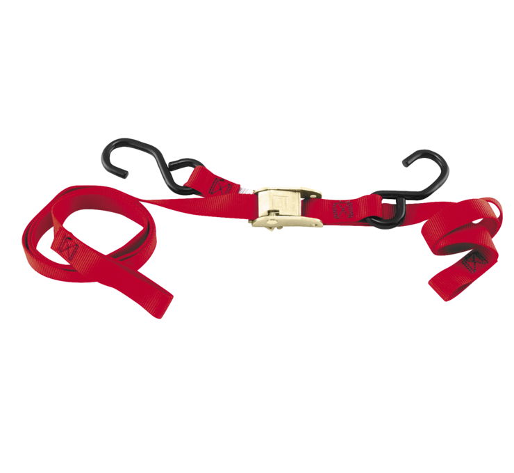 Red Integra Tie-Downs Pair 69"x1" - 1200lbs, Cam Buckle w/soft-loop - Click Image to Close