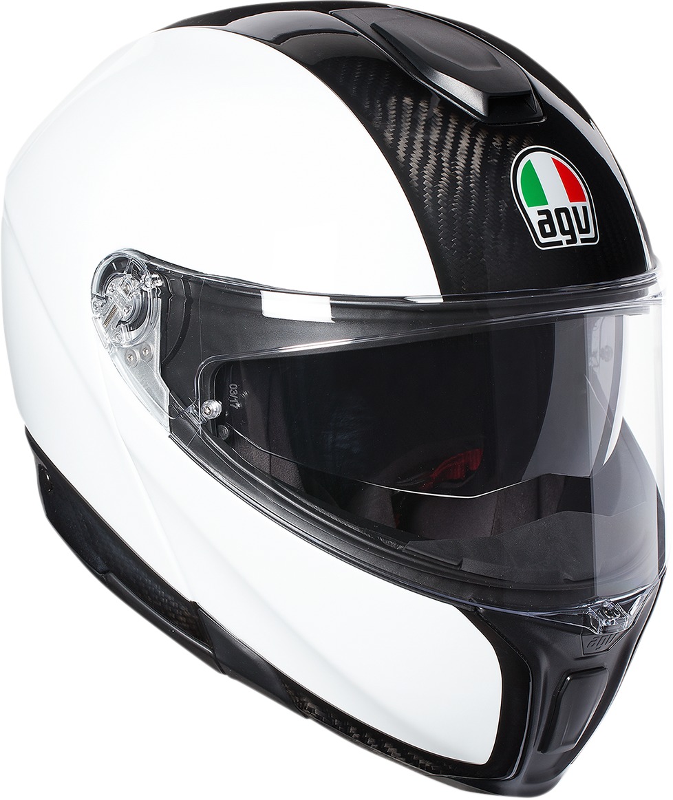 Sport Modular Street Helmet Black/White Medium - Click Image to Close