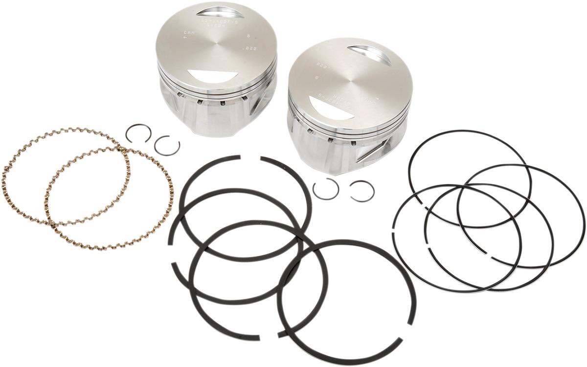 Forged Piston Sets for S&S Engines - Piston Set 4''+.020'' - Click Image to Close