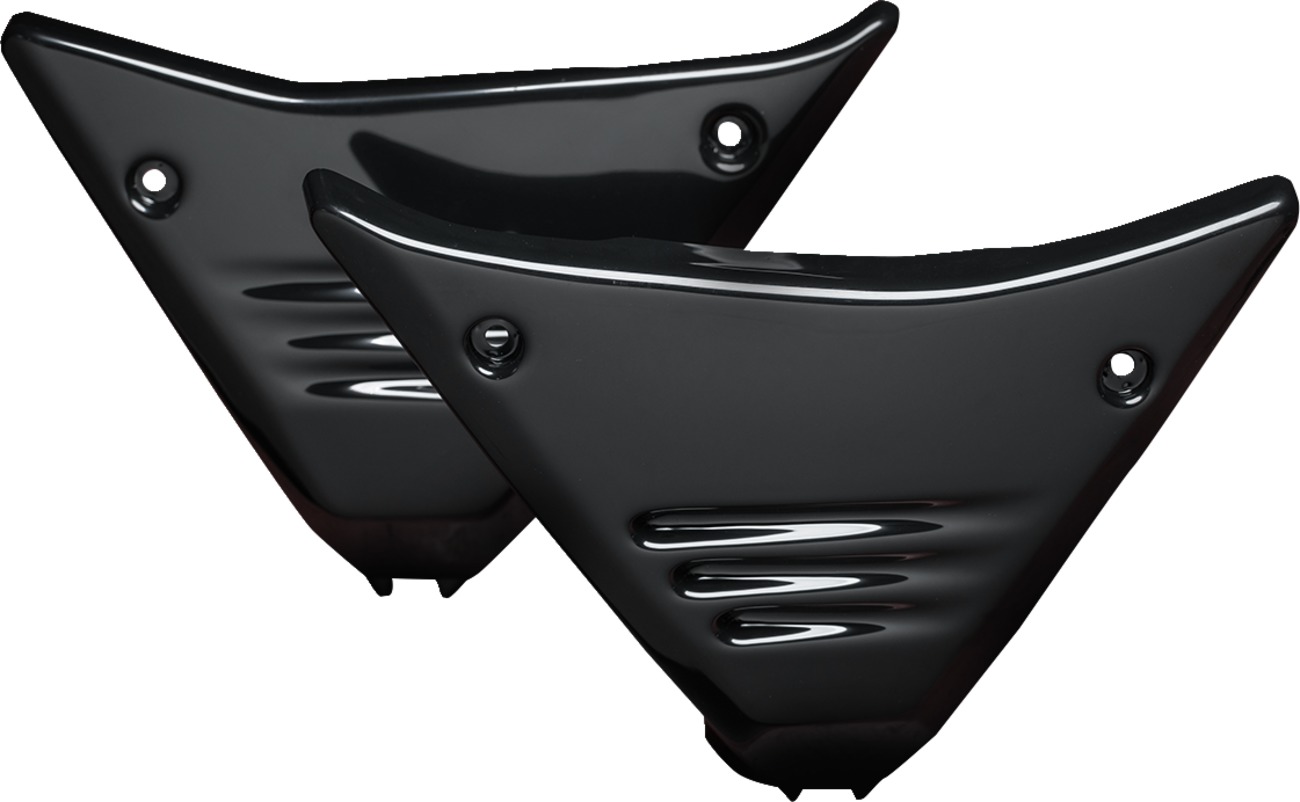 Arlen Ness Custom Side Covers Black Pair For Harley-Davidson FXR Models - Black side covers, pair. For Harley-Davidson FXR. - Click Image to Close