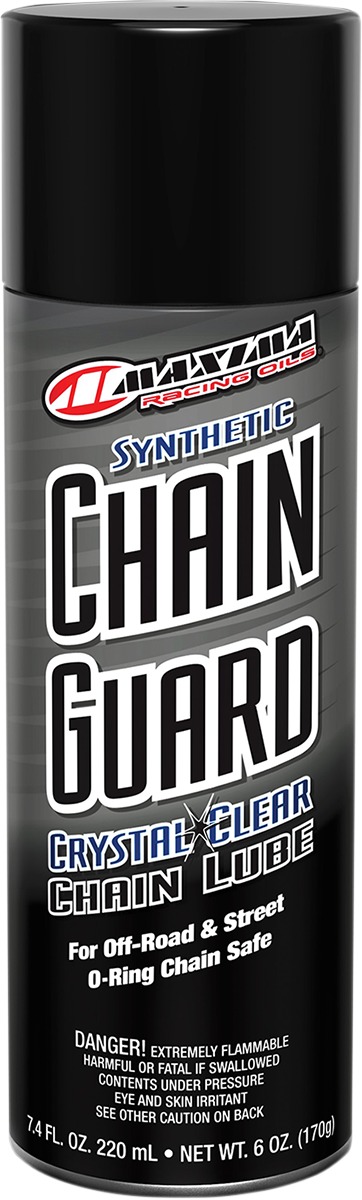Maxima Synthetic Chain Guard 6oz Aerosol - Clear synthetic chain lube for all O-ring chains - Click Image to Close