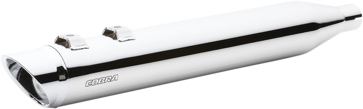 Chrome Dual Slip On Exhaust - For 09+ Harley Tri Glide - Click Image to Close