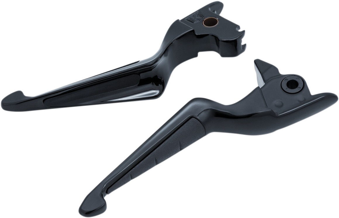 Hydraulic Brake/Clutch Lever Set Gloss Black - For 14-16 HD FLH FLT - Click Image to Close