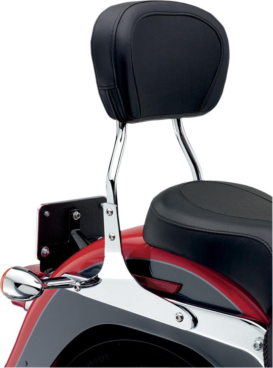 Round 14" Sissy Bar Chrome - For 00-06 Harley Softail - Click Image to Close