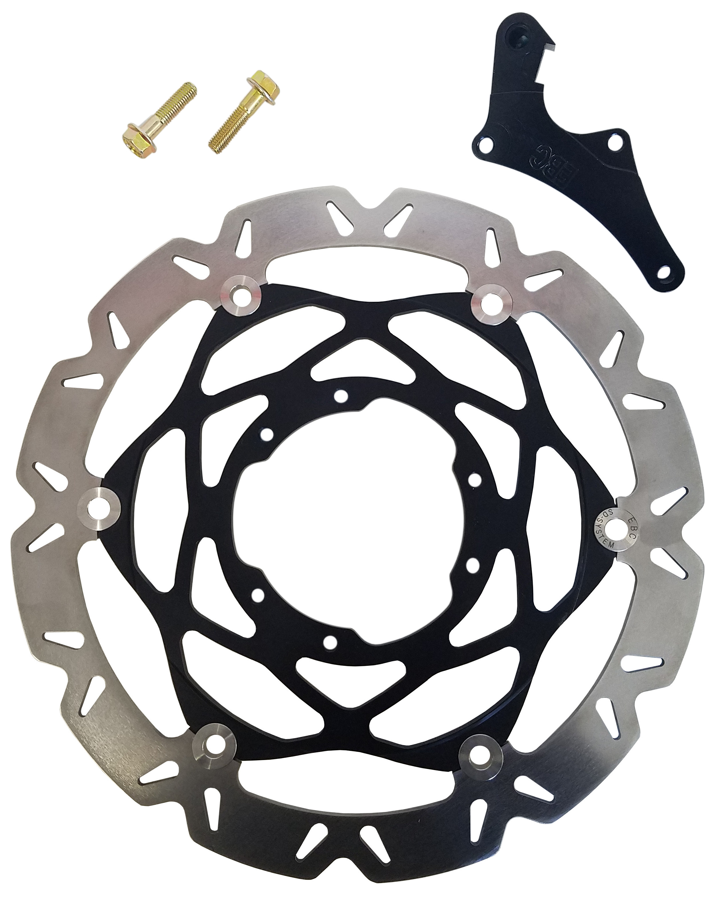 320mm OS Supermoto Rotor Kit Carbon Look - For 95-03 Honda CR 125-500 - Click Image to Close