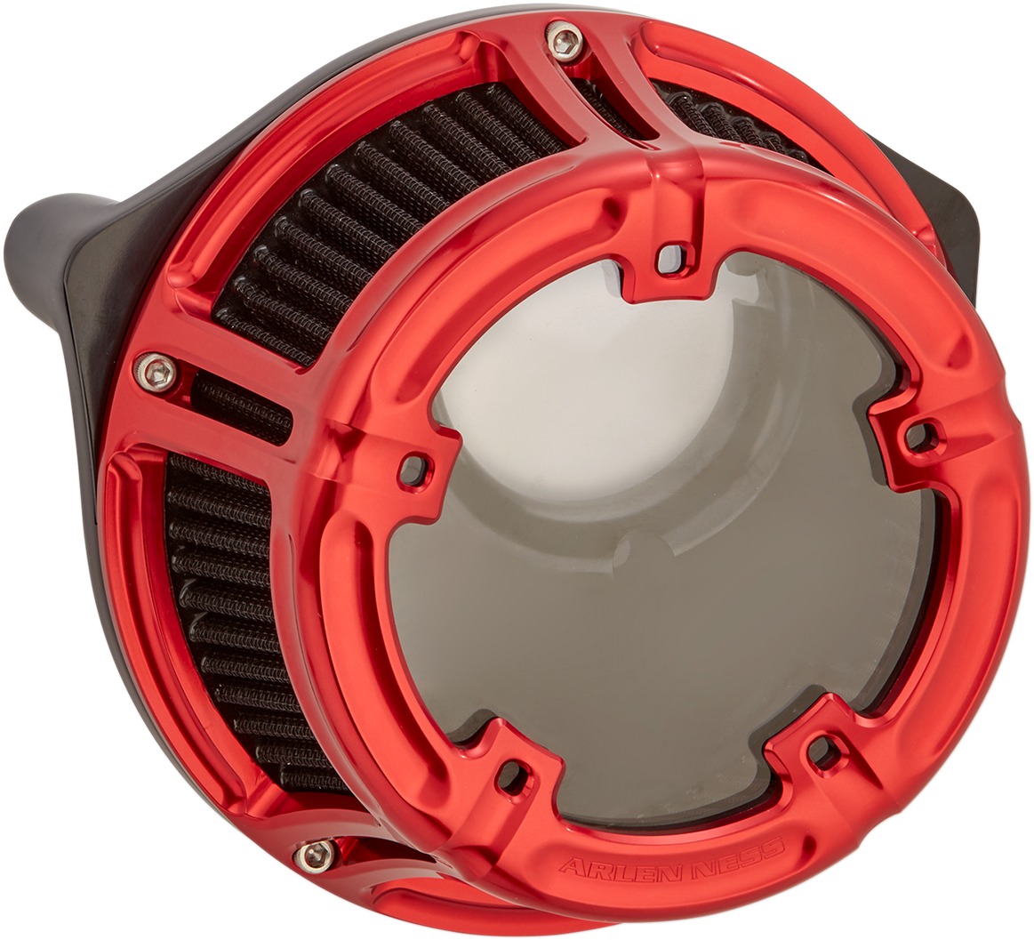 Method Clear Sucker Air Cleaner Kit Red by Arlen Ness - Click Image to Close