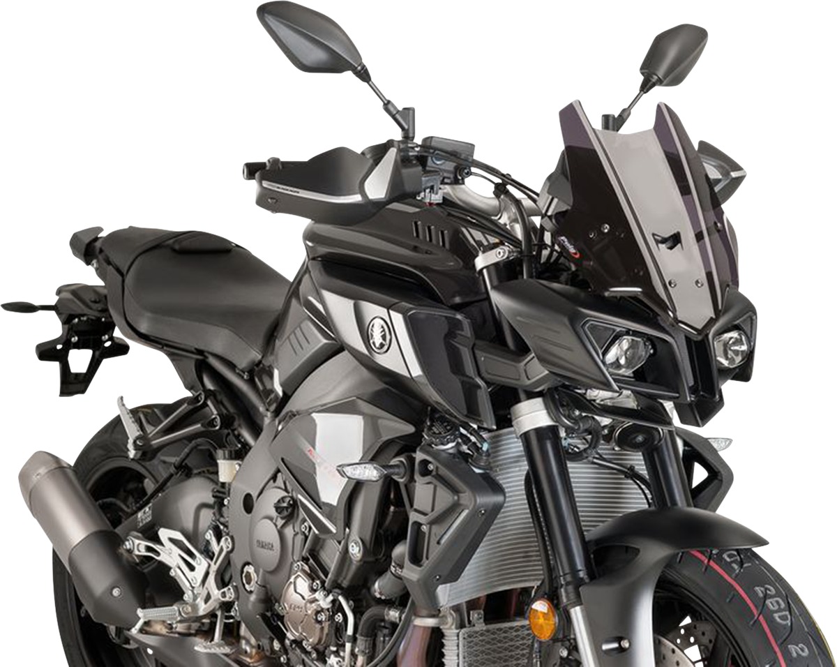 Puig Z-Racing Windscreen Dark Smoke For Yamaha MT-10 FZ-10 - Dark smoke Z-Racing windscreen for Yamaha MT-10, FZ-10 - Click Image to Close