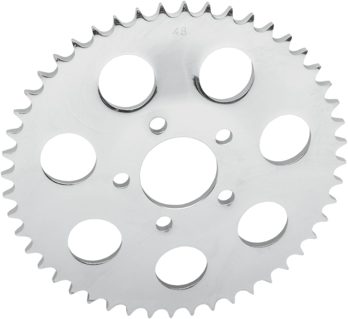 Steel 530 Conversion Sprocket 51T Dish Chrome 0.23" Offset - For Harley - Click Image to Close