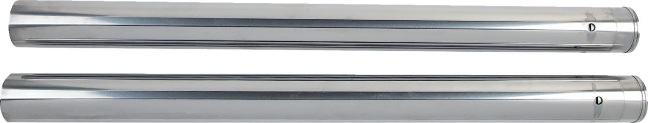 Drag Specialties Fork Tubes Chrome 49mm Pair For Harley Touring Models - Chrome 49mm fork tubes for Harley Touring models - Click Image to Close