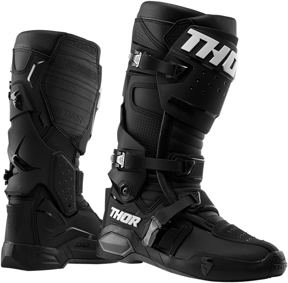 Radial Dirt Bike Boots - Black Men's Size 14 - Click Image to Close