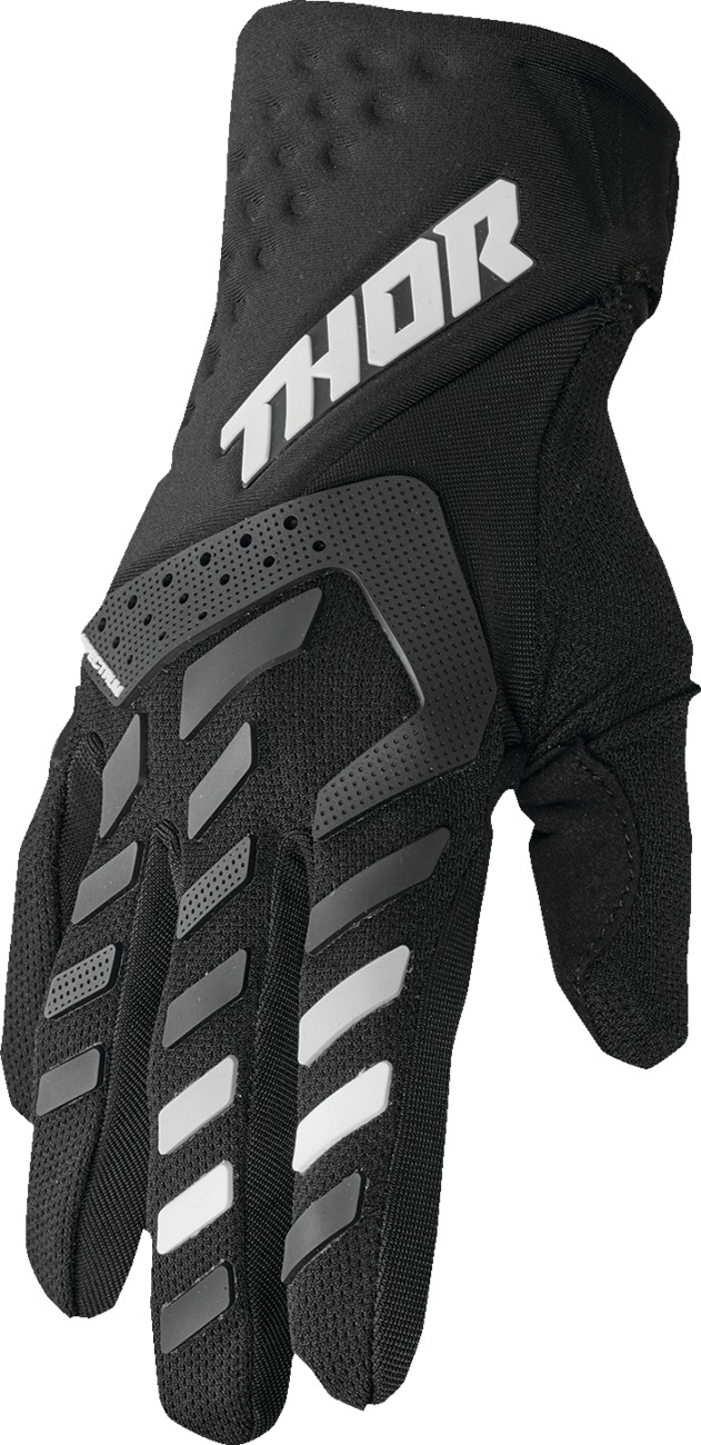 Thor Women's Spectrum Gloves Black/White - Small - Women's off-road gloves in Black/White - Small - Click Image to Close