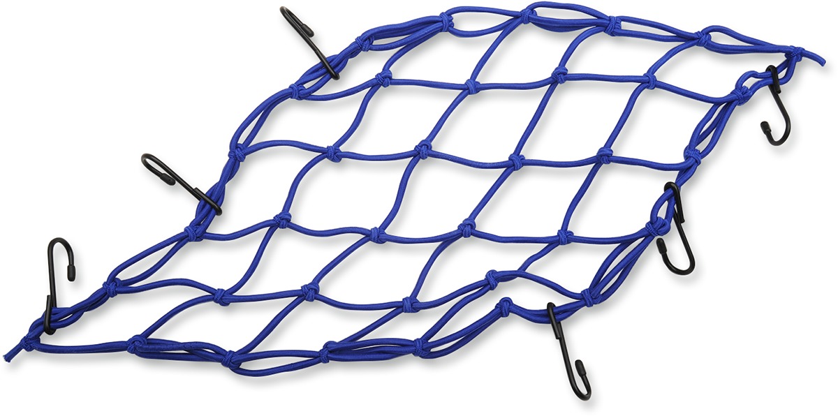 15" x 15" Super Bungee Cargo Net - Blue - Genuine EMGO 6 Hook Tiedown - Click Image to Close