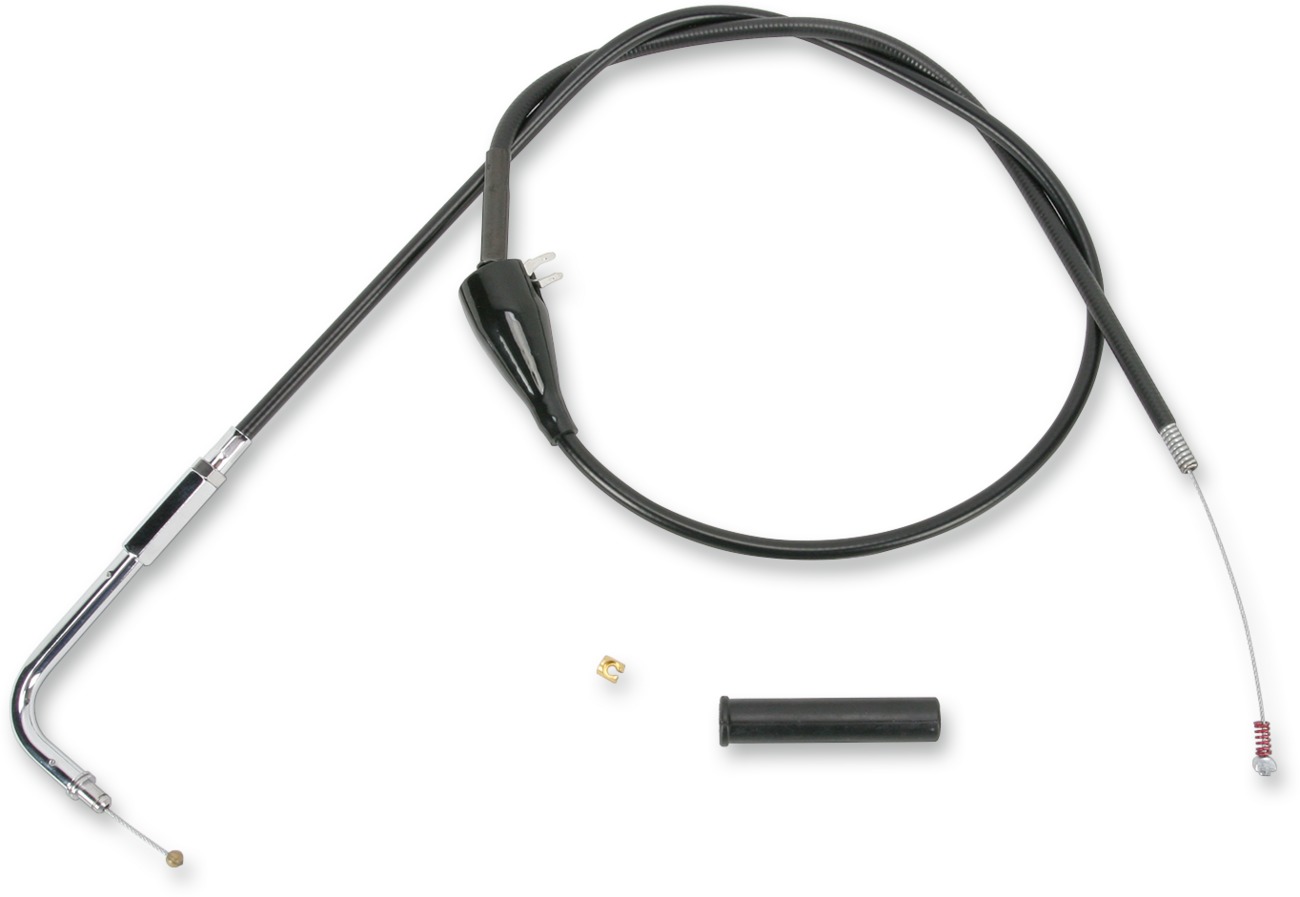 Drag Specialties Black Vinyl Idle Cable 38-7/8in Harley Road King - Idle cable, black vinyl for Harley Road King - Click Image to Close
