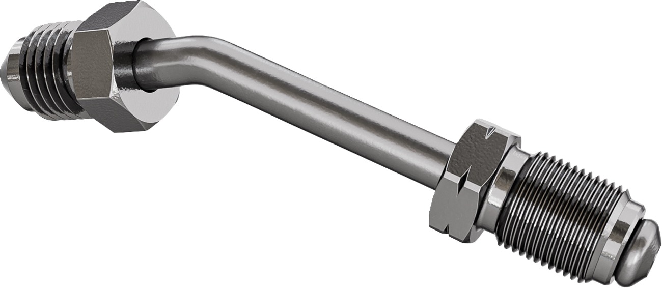 Goodridge Banjo Adapter M10 Clutch Fitting Silver - M10 clutch adapter for 17-20 Harley Big Twins - Click Image to Close