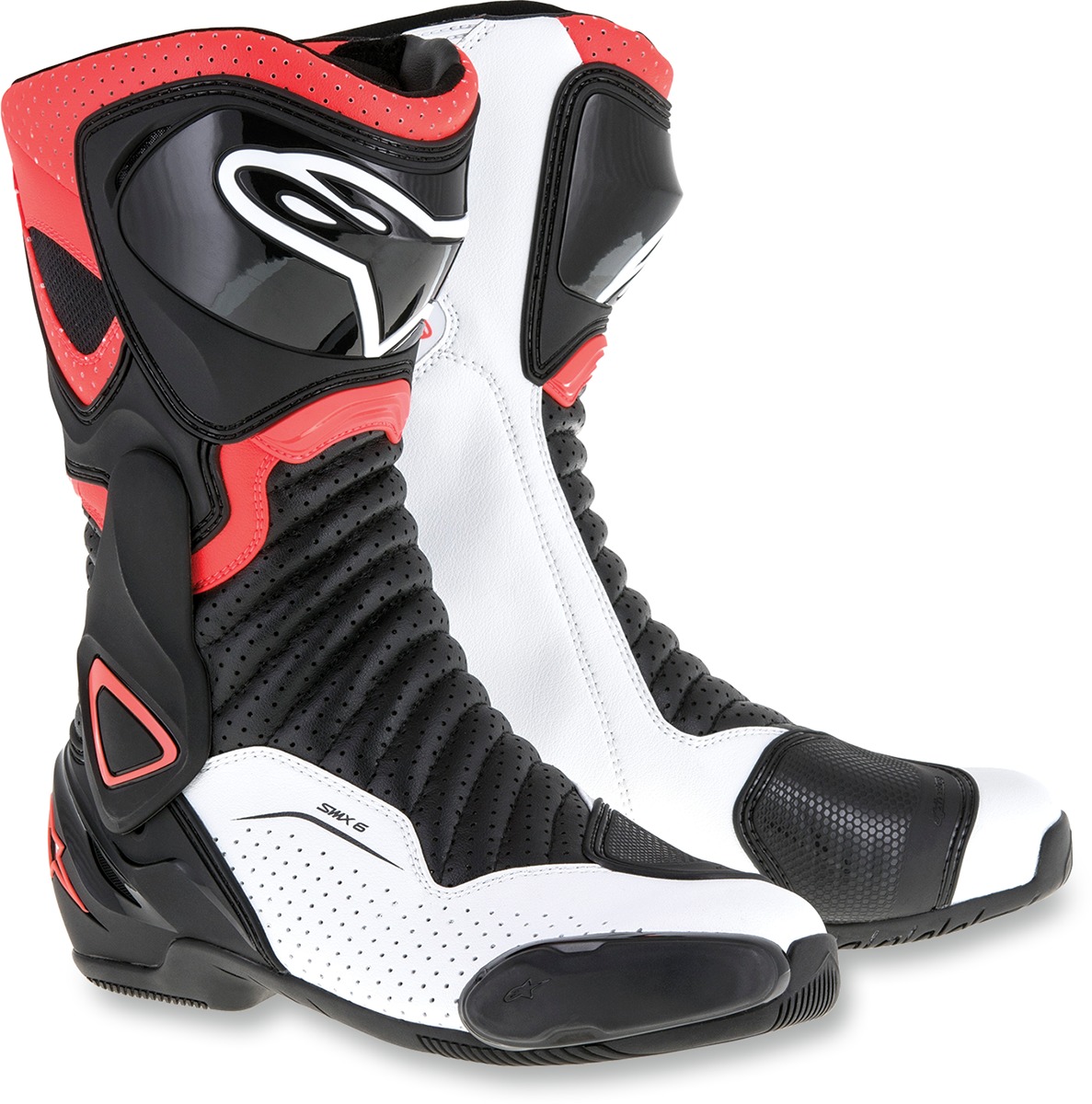 SMX-6v2 Vented Street Riding Boots Black/Red/White US 6 - Click Image to Close