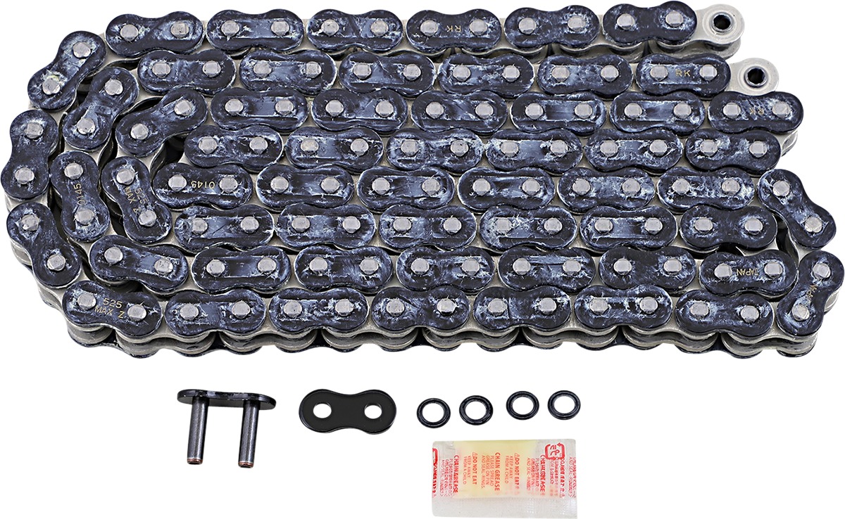 RK 525 Max Z 120 Link RX-Ring Drive Chain Black Chrome - RX-ring 525 chain, 120 links, Black/Chrome - Click Image to Close