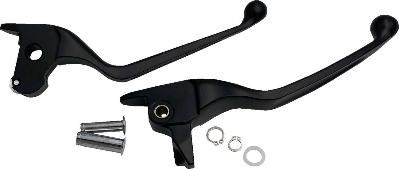 Drag Specialties Narrow Lever Set Black For Harley-Davidson Touring - Narrow black levers for Harley Touring models - Click Image to Close