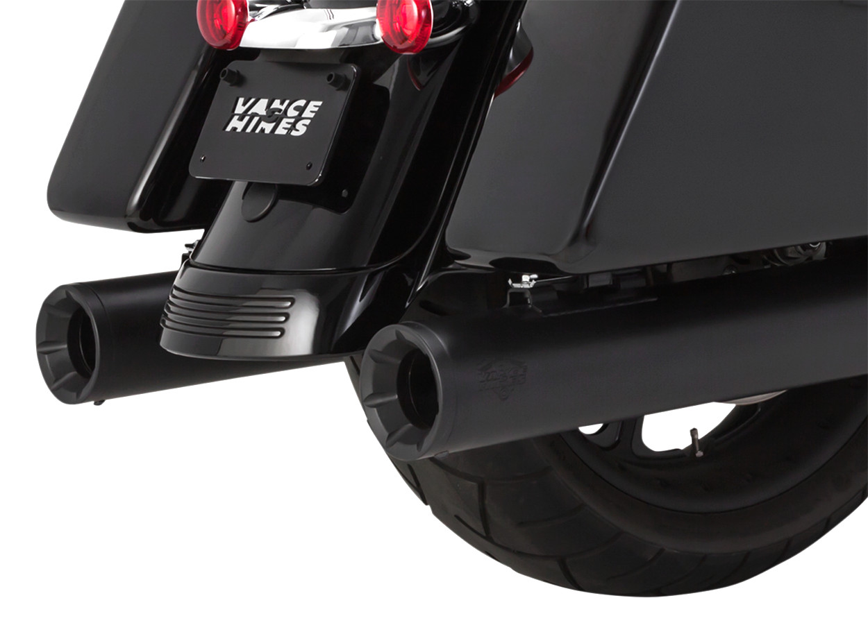 Eliminator 400 Black Dual Slip On Exhaust - For 17-21 Harley Touring - Click Image to Close