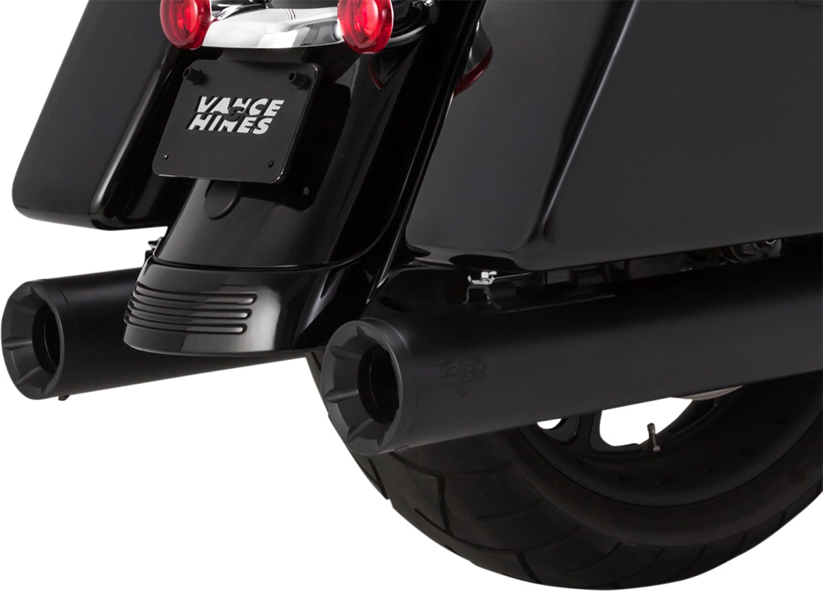 Eliminator 400 Black Dual Slip On Exhaust - For 17-21 Harley Touring - Click Image to Close