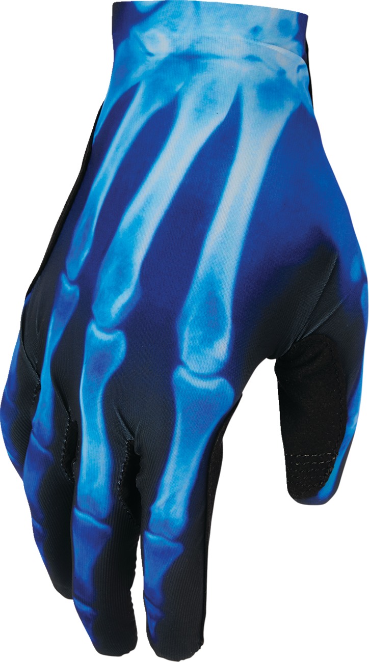 THOR SPORTMODE X-Ray Gloves Black/Blue Men's M - Men's MX gloves in Black/Blue, size M - Click Image to Close