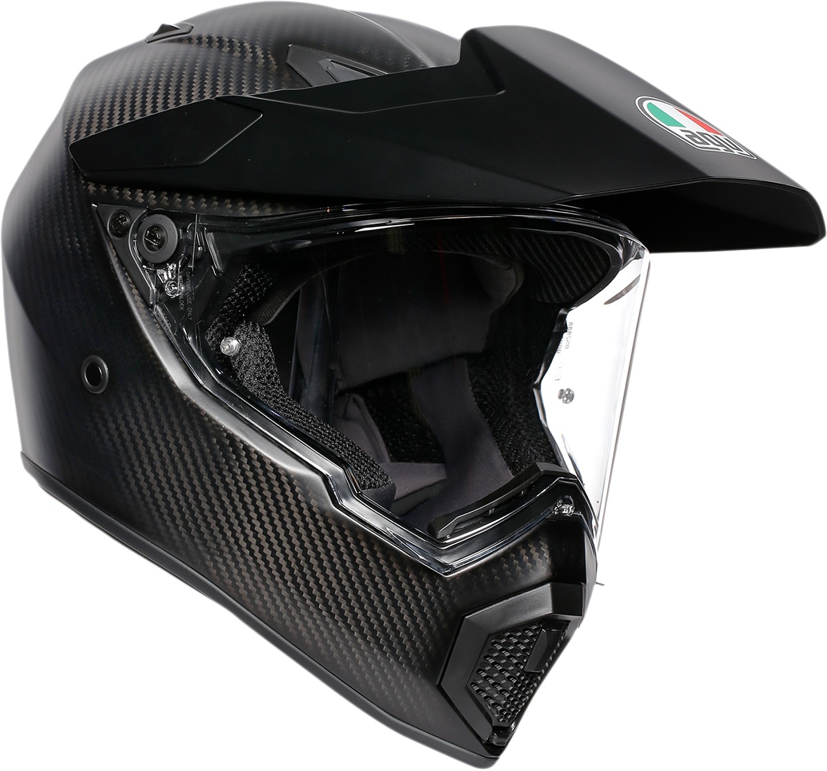 AX9 Full Face Offroad Helmet Matte Carbon Black Small/Medium - Click Image to Close