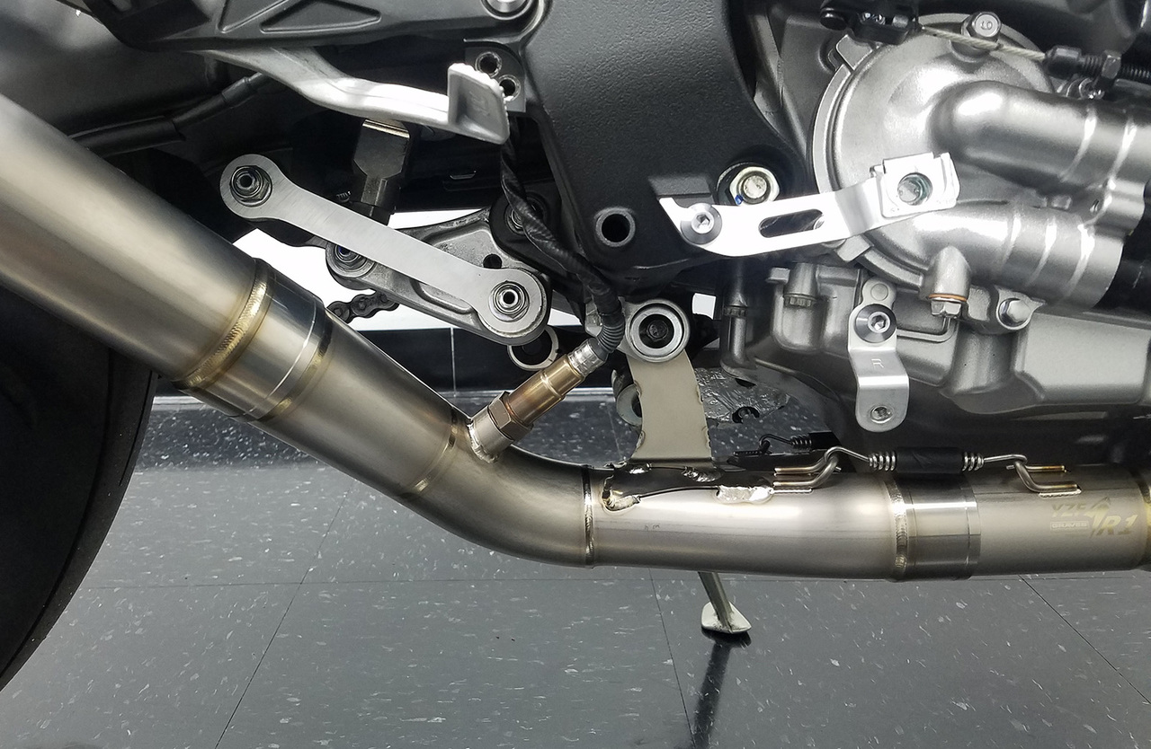 Yamaha R1 Full Titanium Exhaust System with Carbon 265mm Silencer - Click Image to Close