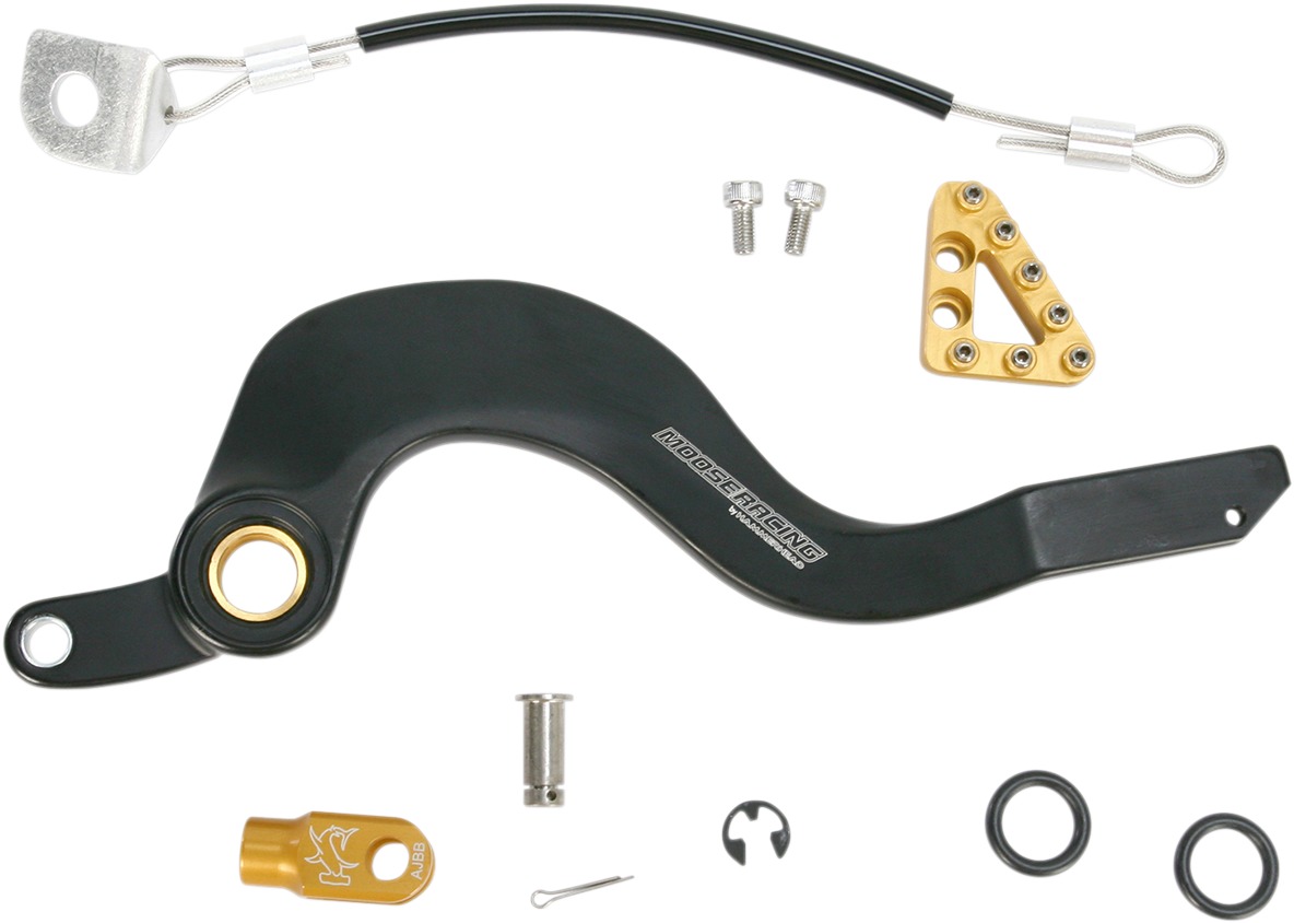 Black/Gold Brake Pedal - For 08-19 Suzuki RMX450Z RMZ450 - Click Image to Close