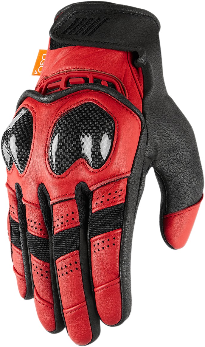 Contra 2 Street Motorcycle Gloves Red 2X-Large - Click Image to Close