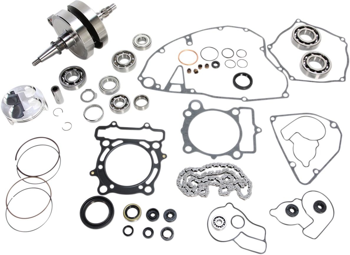 Engine Rebuild Kit w/ Crank, Piston Kit, Bearings, Gaskets & Seals - 06-08 KX250F - Click Image to Close