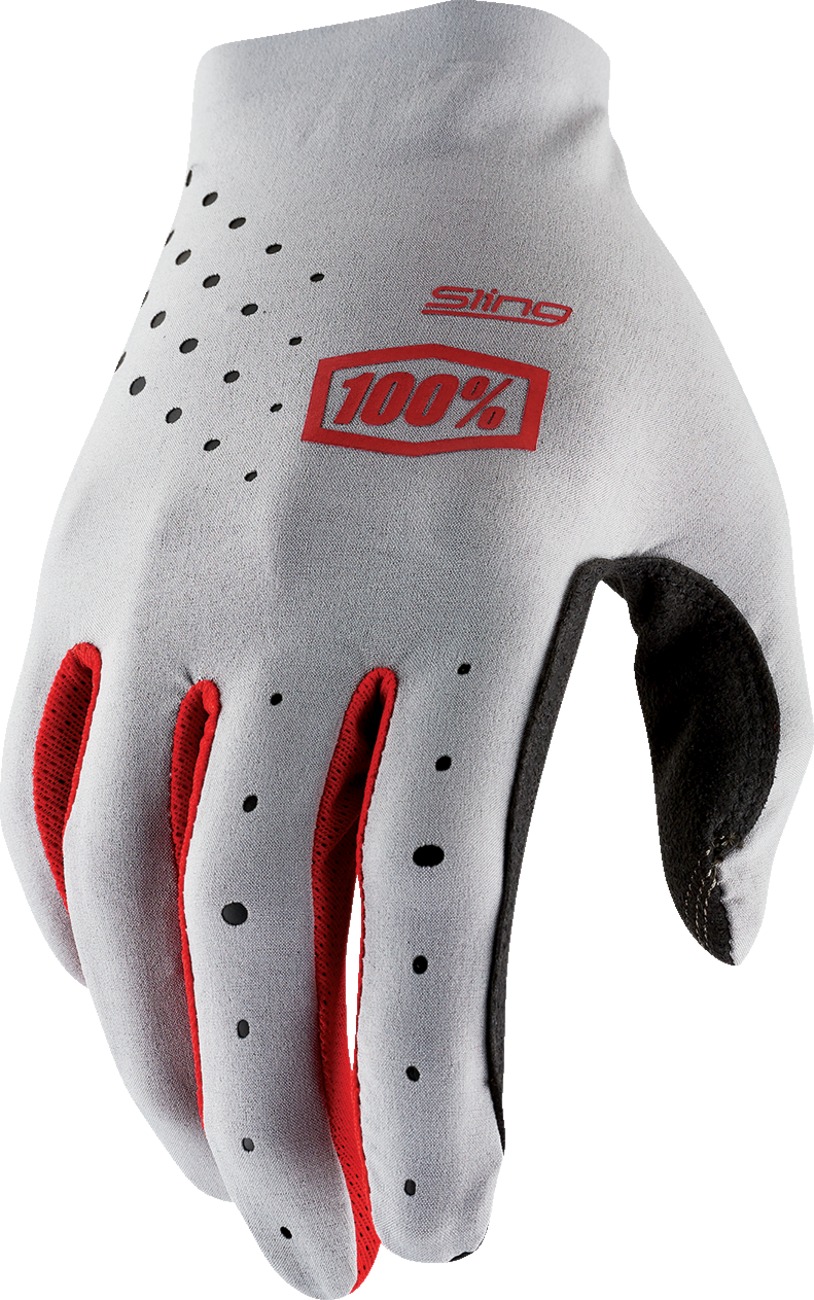 100% Men's Sling MX Gloves Gray Medium for Motocross/Off-Road - Click Image to Close