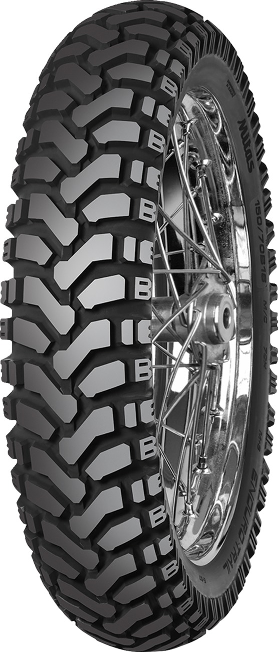 Mitas E-07 Enduro Trail Tire 130/80B18 Rear 72H - Dual sport tire for 130/80B18 rear, 50/50 on-off road - Click Image to Close