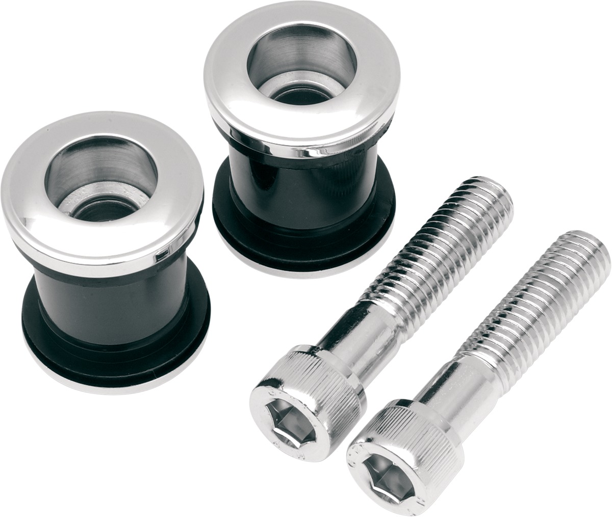 Drag Specialties Flush Handlebar Riser Bushing Kit Chrome - Handlebar riser bushing kit in chrome finish - Click Image to Close