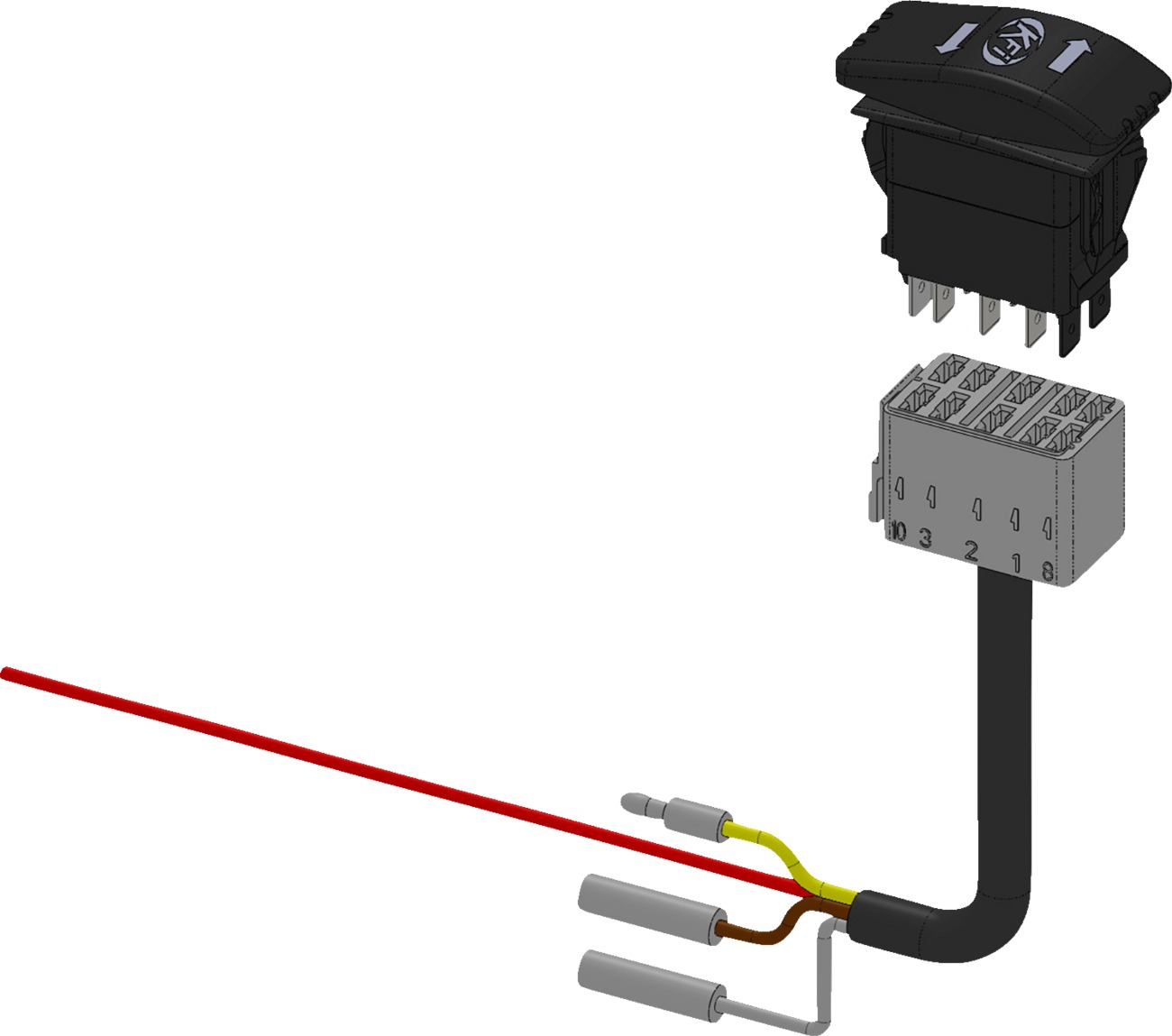 KFI Products Actuator Backlit Dash Rocker Switch Kit for UTV Plows - Backlit dash rocker switch kit for KFI UTV plows - Click Image to Close