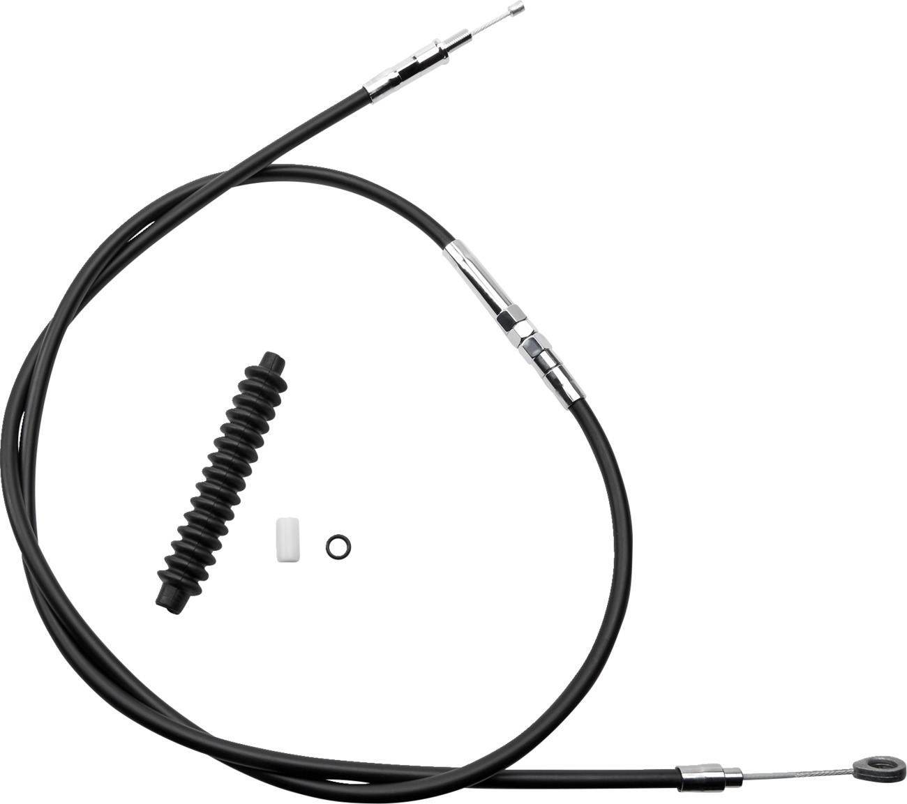 Drag Specialties Black Vinyl Clutch Cable Standard For Harley-Davidson - Standard clutch cable For Harley-Davidson models - Click Image to Close