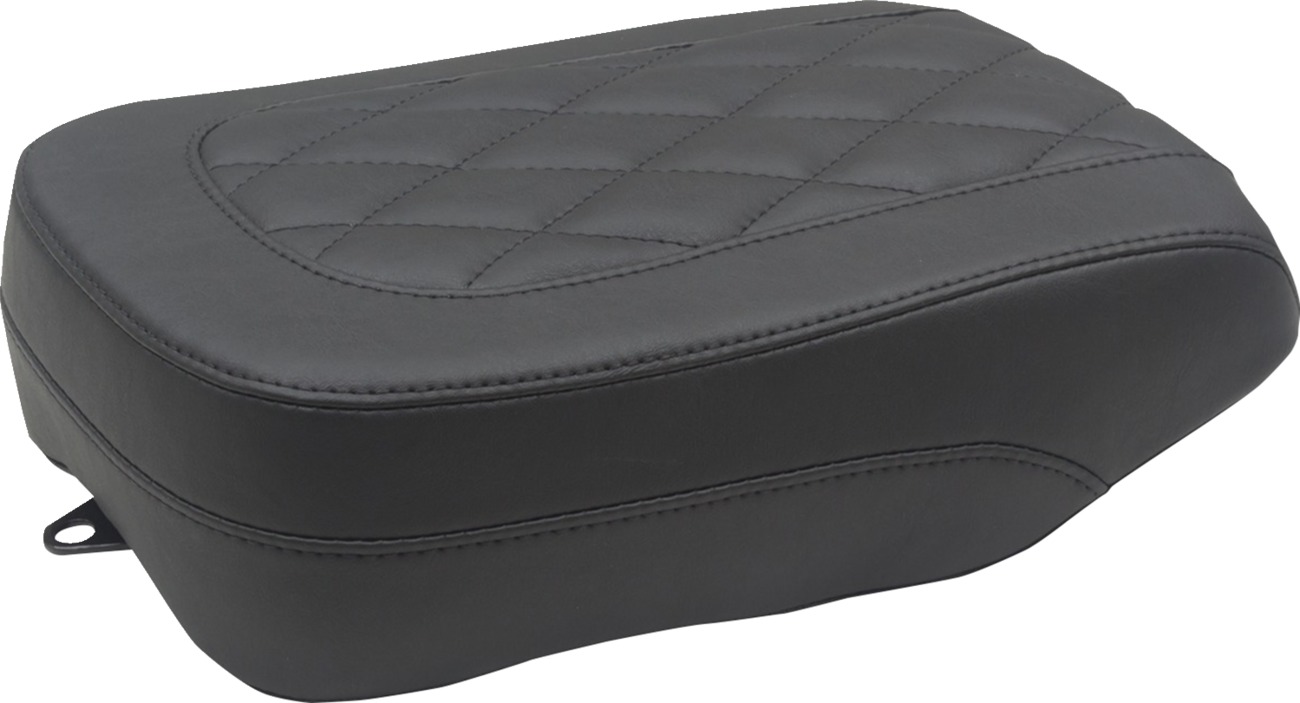 Mustang Squareback Passenger Seat Black Diamond Stitch Kawasaki Vulcan S - Passenger seat For Kawasaki Vulcan S models - Click Image to Close