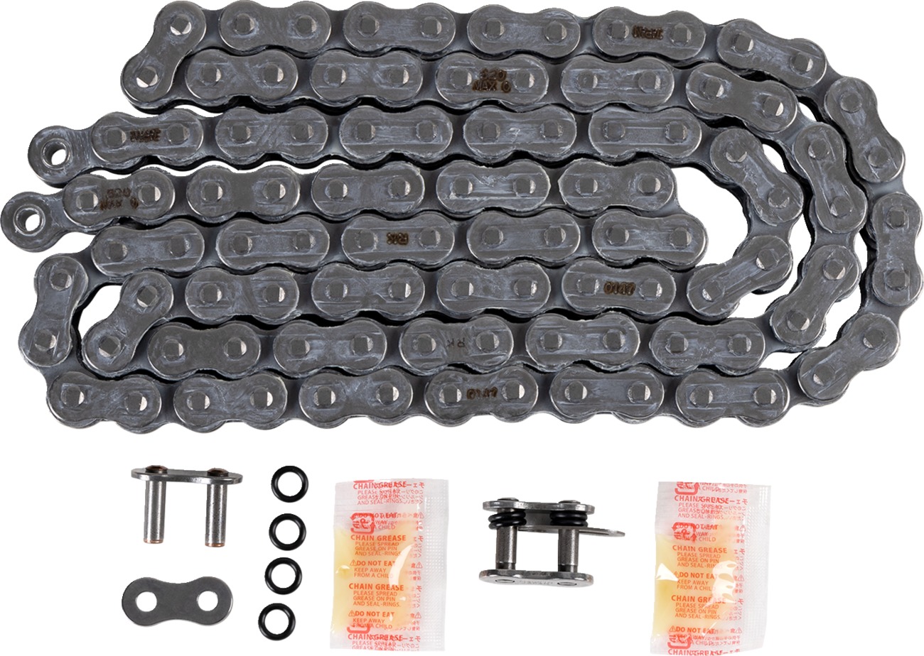 RK 520 MAX O-Ring Chain 102 Links Natural - Premium 102-link 520 O-ring chain for street/off-road - Click Image to Close