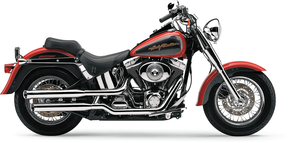 3" Chrome Slip on Exhaust - For 07-17 Harley Davidson FLSTF/FXSTD Softail - Click Image to Close