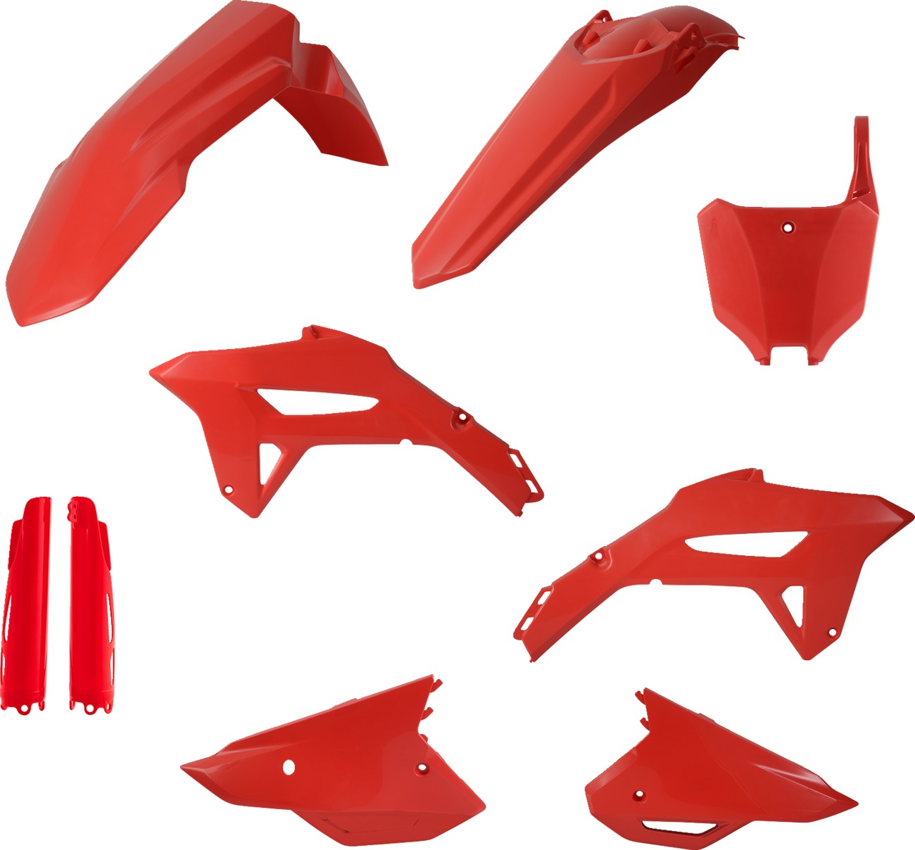 Acerbis Full Plastic Kit Red - Fits Honda - Click Image to Close
