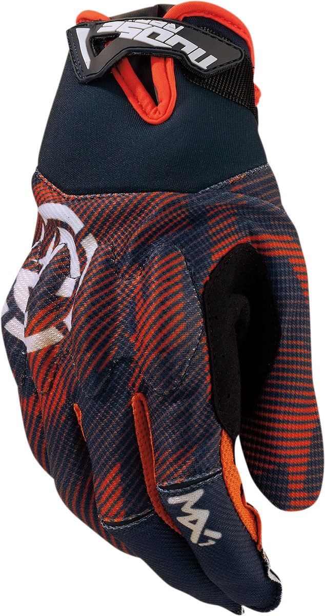 Moose MX1 Gloves Black Orange Gray Men's Medium - Men's MX gloves, Black/Orange/Gray, Size M - Click Image to Close