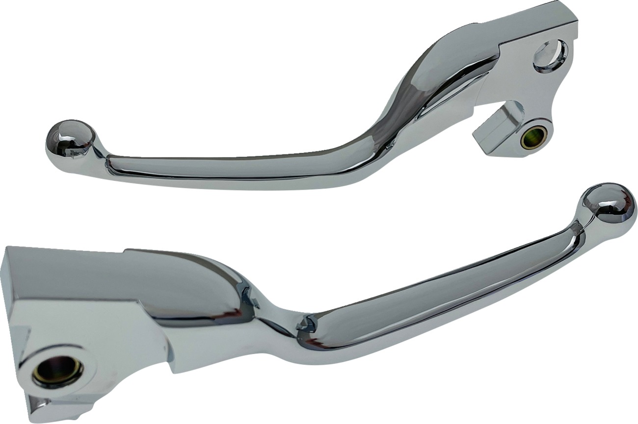 Drag Specialties Narrow Chrome Lever Set For Harley-Davidson XL Models - Narrow chrome lever set for Harley XL models - Click Image to Close