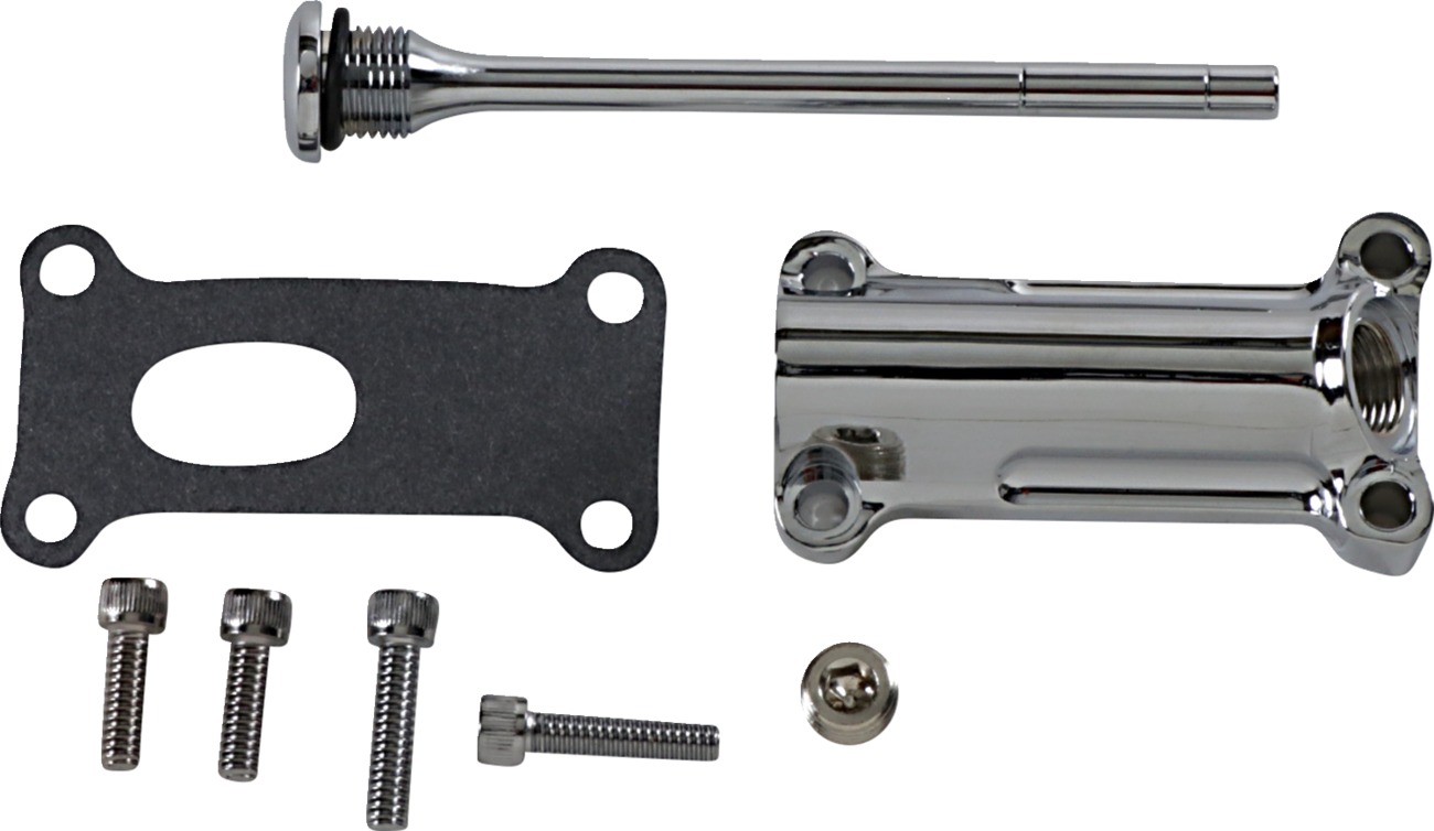 Drag Specialties Engine Oil Spout Kit For Harley-Davidson Touring - Oil spout kit fits Harley Touring models - Click Image to Close