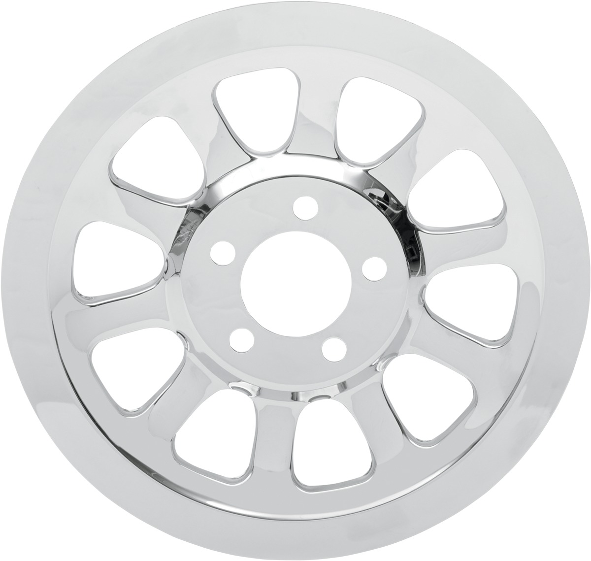Drag Specialties Chrome Outer Rear Pulley Insert For Harley-Davidson Softail - Click Image to Close