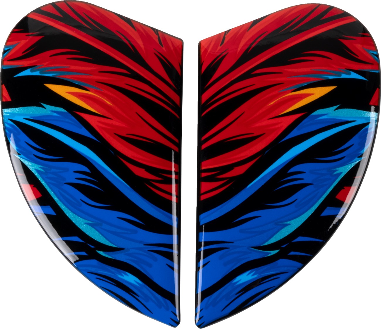ICON Airform Side Plates Fever Dream Blue/Red One Size - Replacement side plates for ICON Airform helmets - Click Image to Close