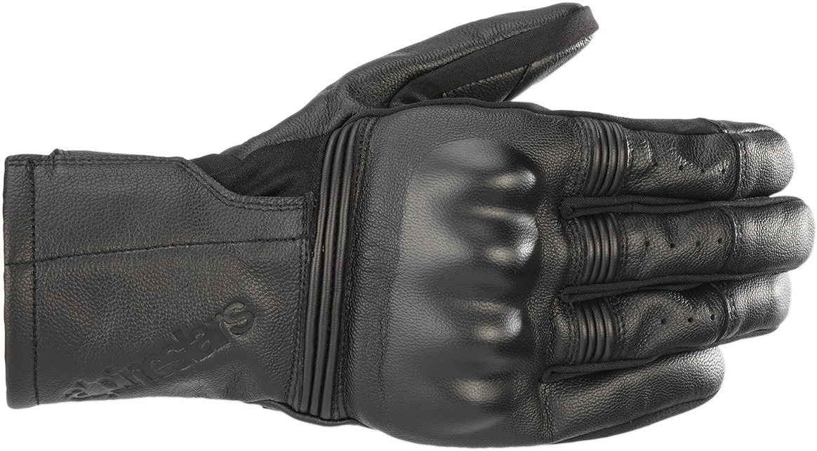 Gareth Leather Motorcycle Gloves Black US Medium - Click Image to Close