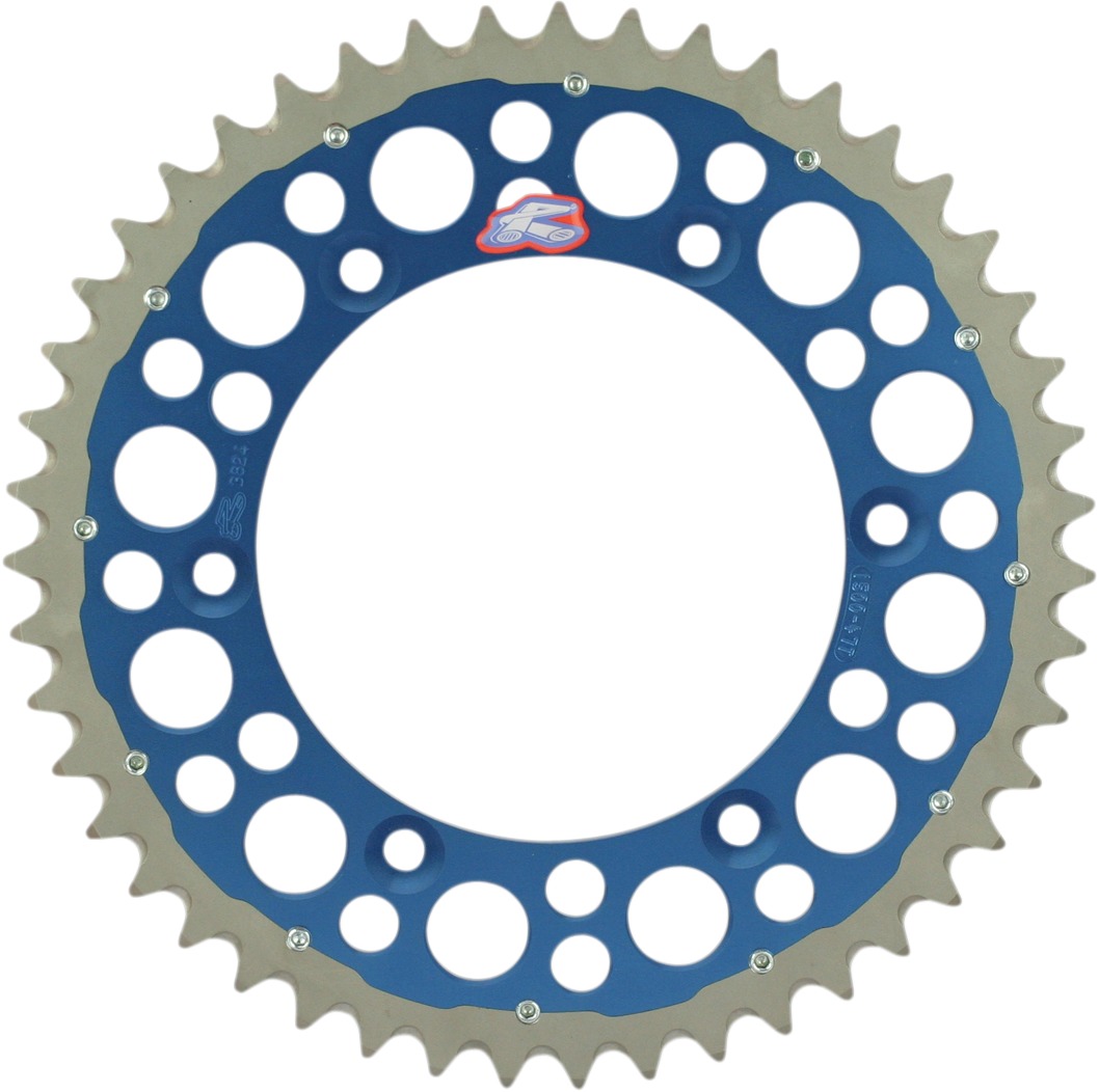 Aluminum Rear Sprocket Twinring 49T Blue - For 99-16 Yamaha WR YZ - Click Image to Close