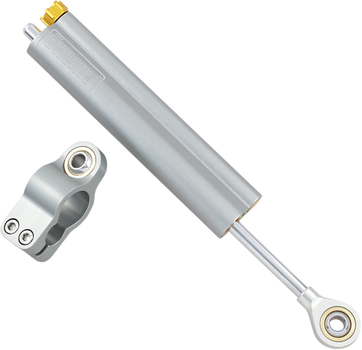 Universal 63mm Ohlins Piston Type Steering Damper / Stabilizer - Click Image to Close