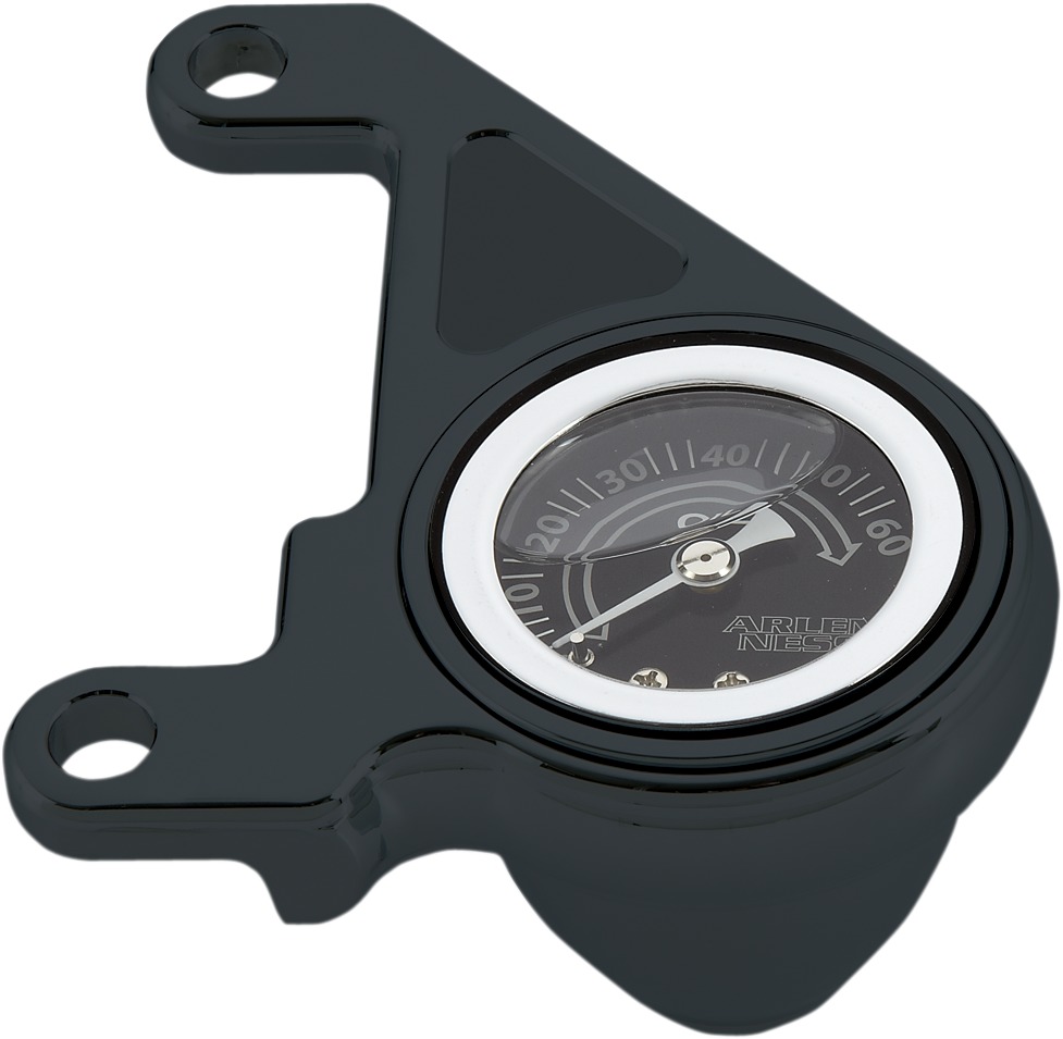 Arlen Ness Oil Pressure Gauge Kit Black 1-3/4 in. Gauge - Click Image to Close