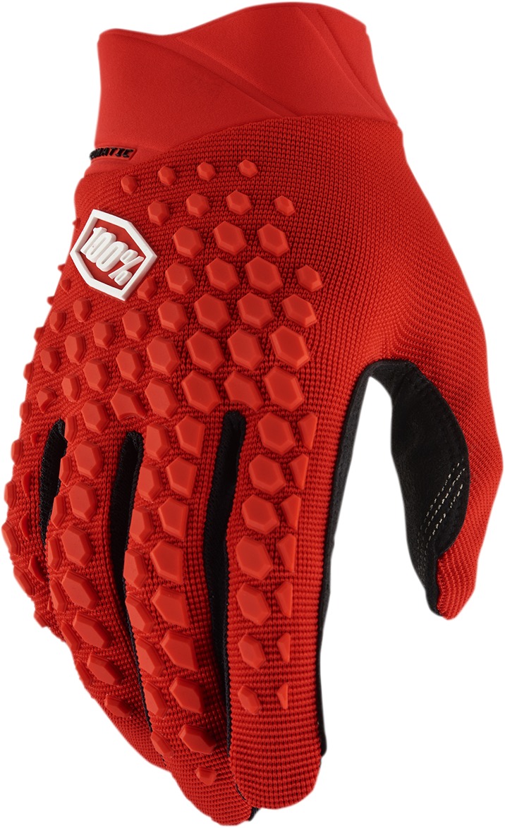 100% Geomatic Gloves XL Red Black Men's Mountain Bike - Men's XL red/black gloves for mountain/trail riding - Click Image to Close